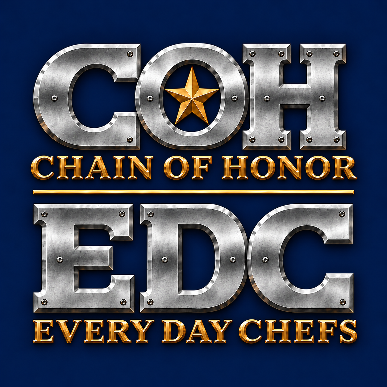 COH Chain of Honor above EDC Every Day Chefs