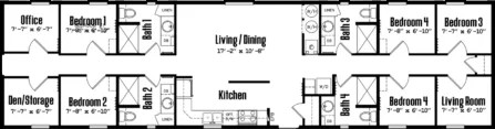 Housing floor plan configuration two